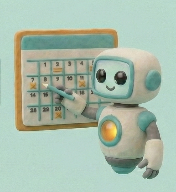 Newton Robot with Calendar